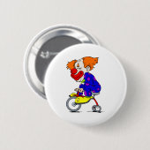 三輪車のピエロ 缶バッジ (正面&裏面)