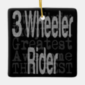 三輪車のライダー超常者 セラミックオーナメント (正面)