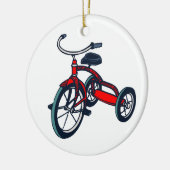 三輪車の円形のオーナメント セラミックオーナメント (左)