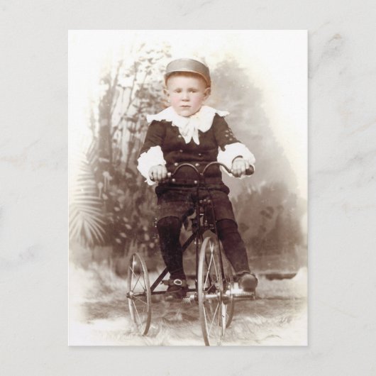三輪車の少年 ポストカード (正面)