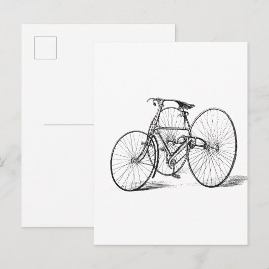三輪車の絵 ポストカード (正面/裏面)