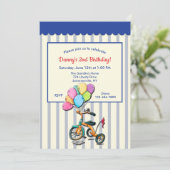 三輪車の誕生日パーティー 招待状 (スタンド正面)