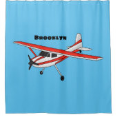 三輪車ギア航空漫画 シャワーカーテン (正面)