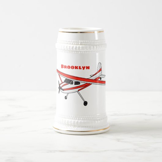 三輪車ギア航空漫画 ビールジョッキ (中央)