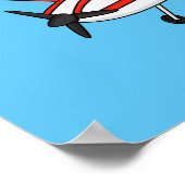 三輪車ギア航空漫画 ポスター (角)