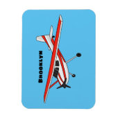 三輪車ギア航空漫画 マグネット (縦)