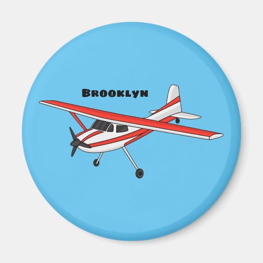 三輪車ギア航空漫画 マグネット (正面)