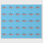 三輪車ギア航空漫画 ラッピングペーパー (フラット)