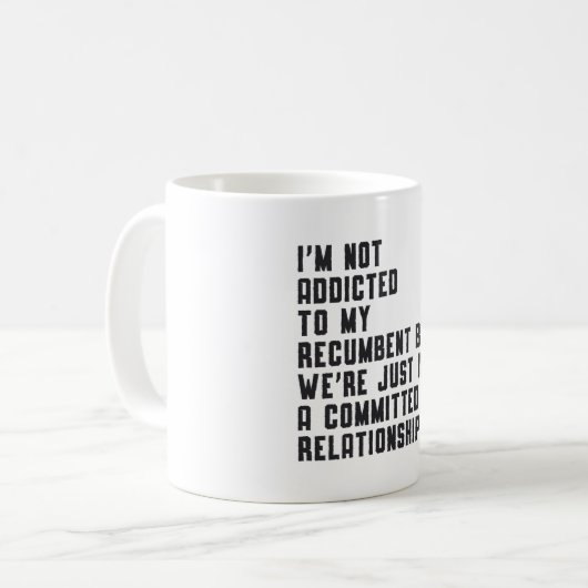 三輪車トライカーリカムベントバイクトライクヴィンテージレトロ コーヒーマグカップ (正面左)