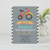 三輪車パーティーの招待状 招待状 (スタンド正面)