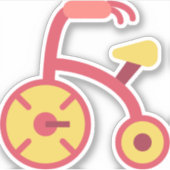三輪車 シール (正面)