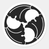 三連イチョウ葉 ラウンドシール (正面)