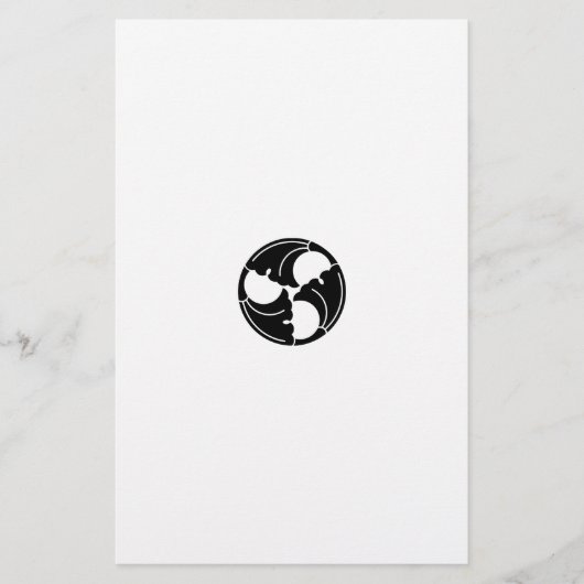 三連イチョウ葉 便箋 (正面)