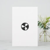 三連イチョウ葉 便箋 (スタンド正面)