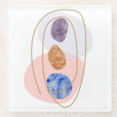 三連石 ガラスコースター (正面)