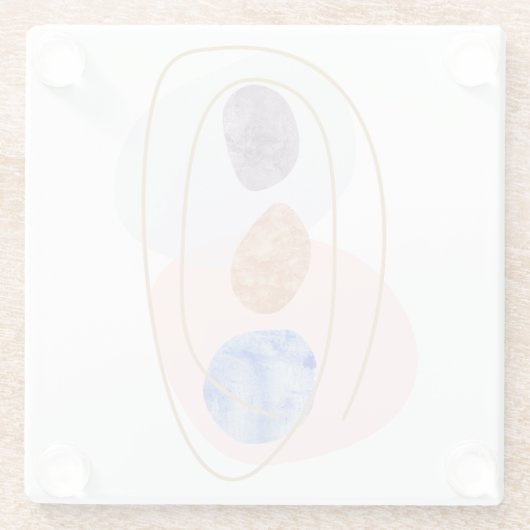 三連石 ガラスコースター (裏面)