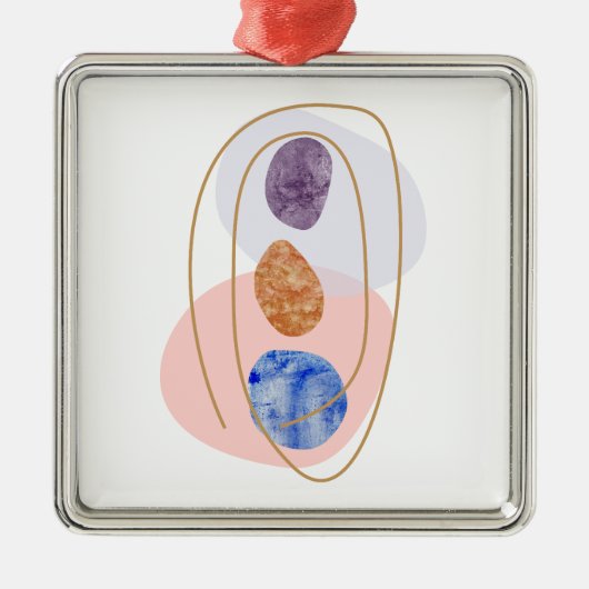 三連石 メタルオーナメント (正面)