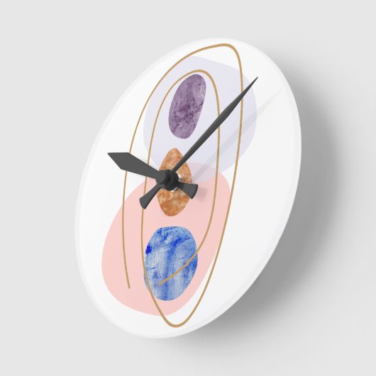 三連石 ラウンド壁時計 (傾斜)