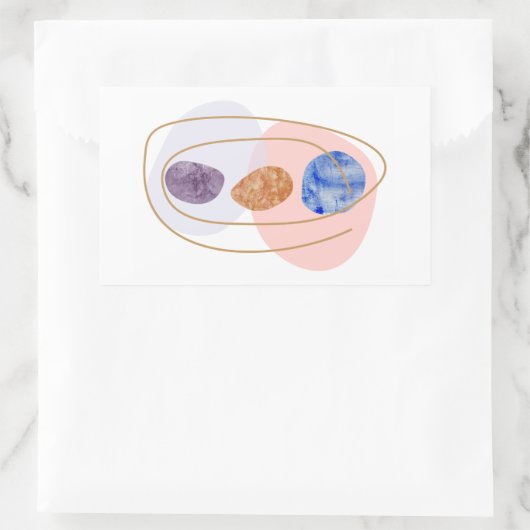 三連石 長方形シール (バッグ)