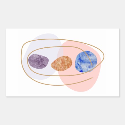 三連石 長方形シール (正面)