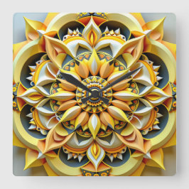 三進時計デザイン スクエア壁時計