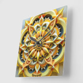 三進時計デザイン スクエア壁時計 (傾斜)