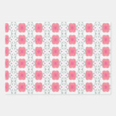 三違うパターン（の模様が）ある ラッピングペーパーシート (正面3)