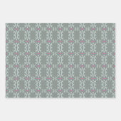 三違うパターン（の模様が）ある ラッピングペーパーシート (正面)