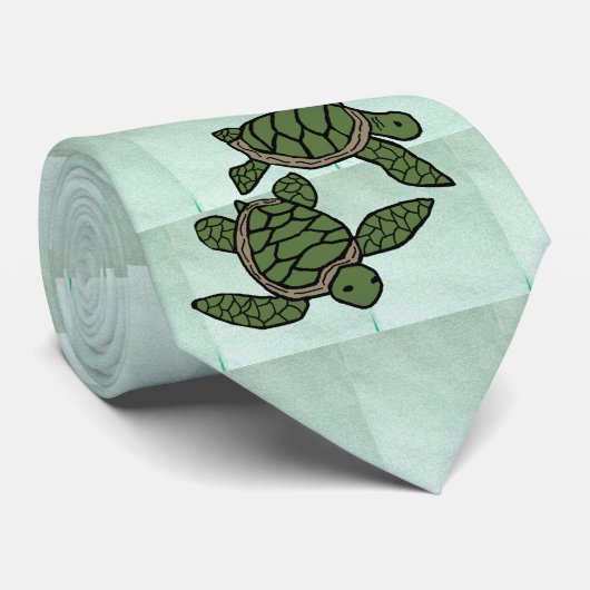 三重のウミガメのタイ ネクタイ (ロール)