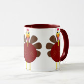 三重のトルコの感謝祭のコーヒー・マグ マグカップ (正面右)