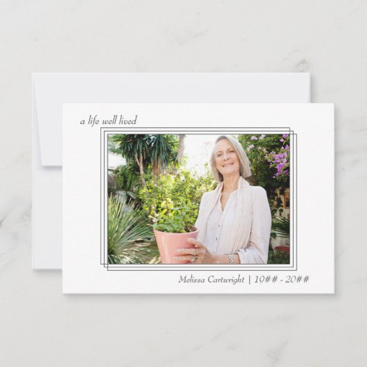 三重の写真で生きた縁ど生活の葬儀 サンキューカード (正面)