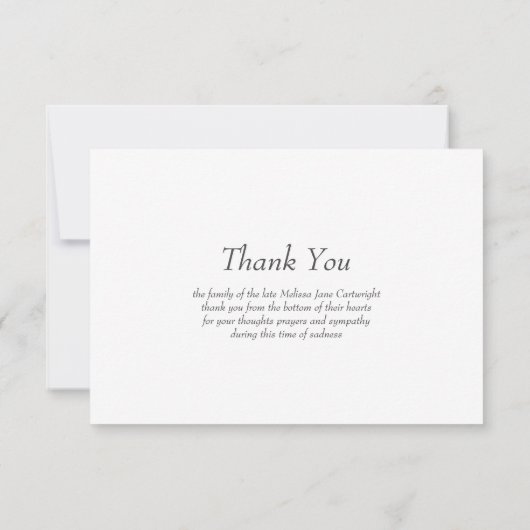 三重の写真で生きた縁ど生活の葬儀 サンキューカード (裏面)