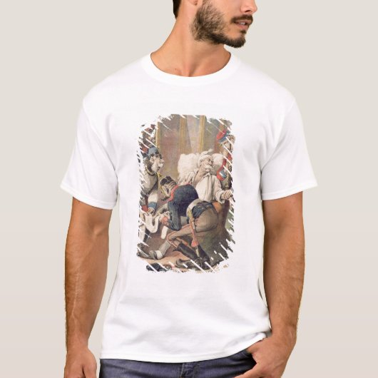 三重の同盟の風刺漫画 Tシャツ (正面)