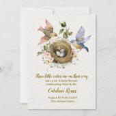 三重の喜び：三つ子のためのお祝い！ 招待状 (正面)