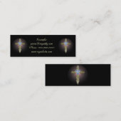 三重の月のケルト十字のプロフィールカード スキニー名刺 (正面/裏面)