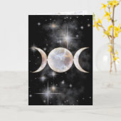 三重の月のMoonstone カード (黄色い花)