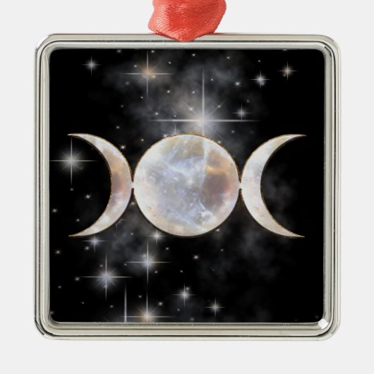 三重の月のMoonstone メタルオーナメント (正面)