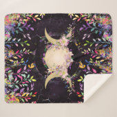 三重の月-三重の女神-水彩 シェルパブランケット (正面(横))