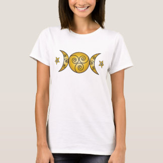 三重の渦巻の女神の記号 Tシャツ