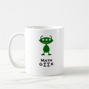 三重の目の数学のギークの緑 コーヒーマグカップ