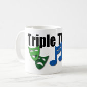 三重の脅威のマグ コーヒーマグカップ (正面左)