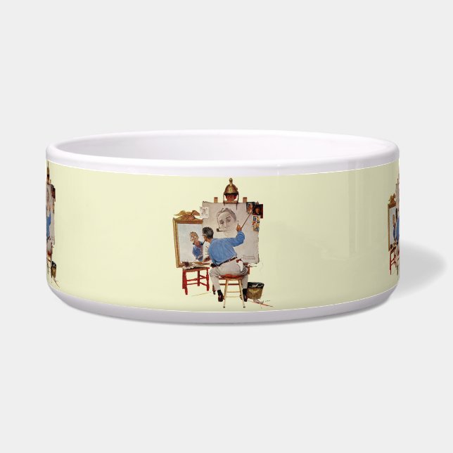 三重の自画像 ボウル (正面)