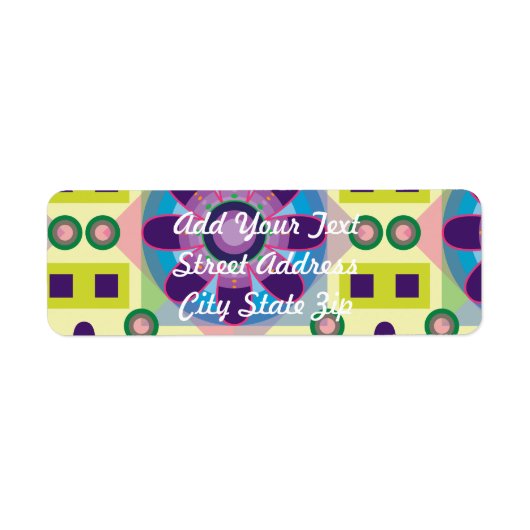 三重の花柄 ラベル (正面)