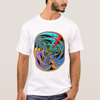 三重の螺線形のグラフィック・デザインのTシャツ Tシャツ