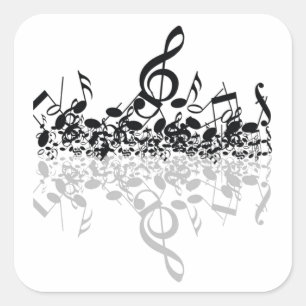 三重の音楽愛好者のステッカー スクエアシール