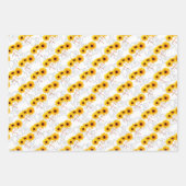 三重ひまわり写真ハート模様 ラッピングペーパーシート (正面2)