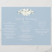 三重ダスティブルーフローラ結婚式プログラムフライヤー チラシ (裏面)