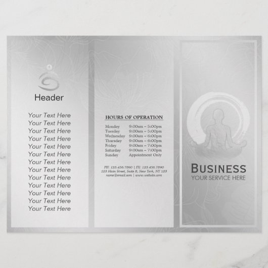 三重ヨガスタジオパンフレット瞑想ポーズ禅 (正面)