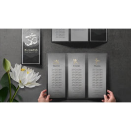 三重ヨガスタジオライフコーチパンフレットOMシンボル チラシ