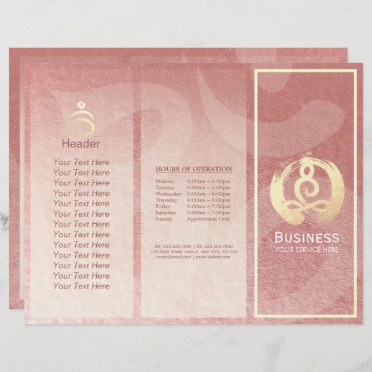 三重ヨガマッサージパンフレット瞑想姿勢 (正面/裏面)